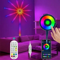 Розумна світлодіодна стрічка  Феєрверк RGB  керування пультом і через мобільний додаток, музичний режим, ефектне багатобарвне підсвічування